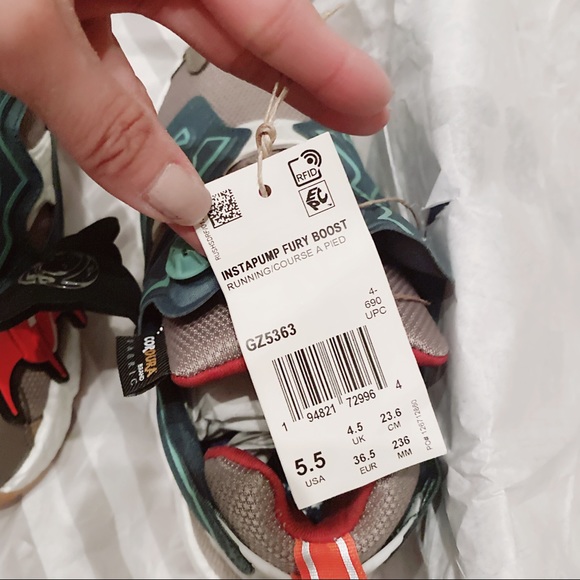 REEBOK X BBC INSTAPUMP FURY BOOST Wm 5.5 men 6.5 - Picture 13 of 14